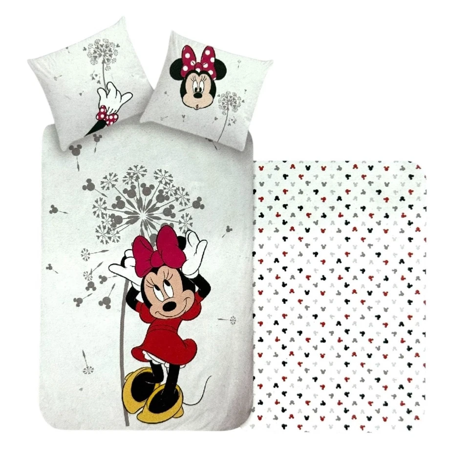 MINNIE MOUSE 2 teilige Bettbezug Renforce Wende-Bettwäsche SET 135 x 200 cm - Bild 1 von 1