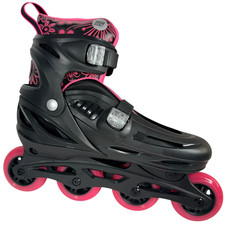 Inline Skates for Girls Women Size 9-12 with Smooth Gel Wheels Pink X Large