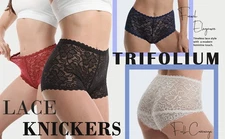 6 Pack High Waist French Knickers Lace Panties Brief Underpants Underwear