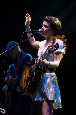 Erin McCarley performs at the Bridgestone Arena on August 22 2010 - Old Photo