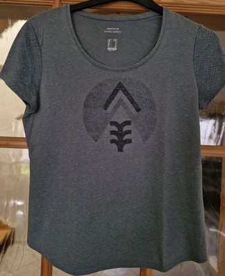 Decathlon Wander T-Shirt, kurzarm, grün/schwarz, Gr. M, Gepflegter Zustand
