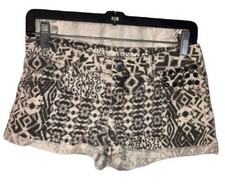 mossimo supply co short shorts black white pockets zipper button size 3 READ