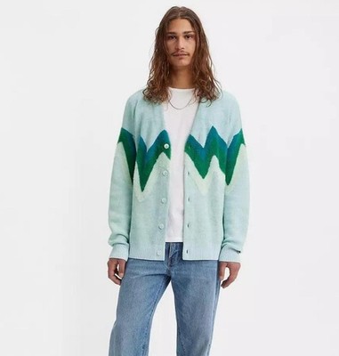 NWT Levis Coit Boxy Long Hair Cardigan Sweater Charlie Brown Relaxed Fit Mens M