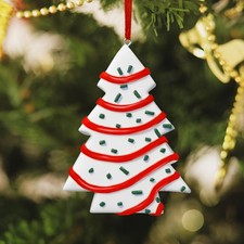 Christmas Tree Cake Ornaments, Funny Snack Cake Christmas Tree Shaped Hanging...