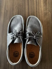 Lems Mariner Navy Blue Leather Zero Drop Boat Shoes - Mens Size 11