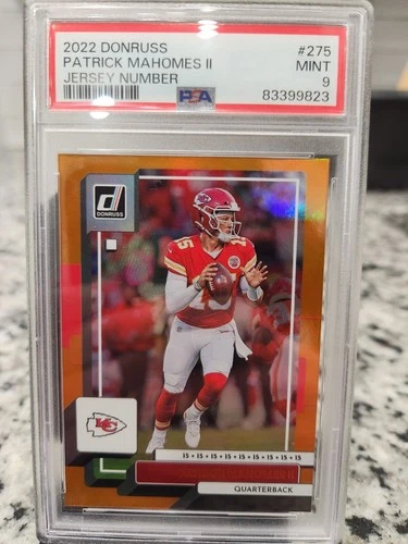 2022 Panini Donruss-Patrick Mahomes II #275 Jersey Number / 15 PSA 9