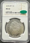 1878 8TF VARIETY MORGAN SILVER DOLLAR NGC MS62 CAC 10BXC25