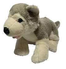 Build a Bear Wolf Husky Dog Realistic Gray Full Body Stuffed Animal Plush 15