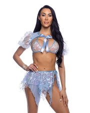 Roma Costume Stripper Butterfly  Sequin Triangle Top