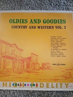 Oldies & Goodies Country & Western Vol. 3 vinyl LP Crown Records CLP 5241 1961