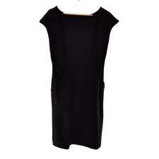 Quince Women Ultra-Stretch Ponte Cap Sleeve Mini Dress Black M