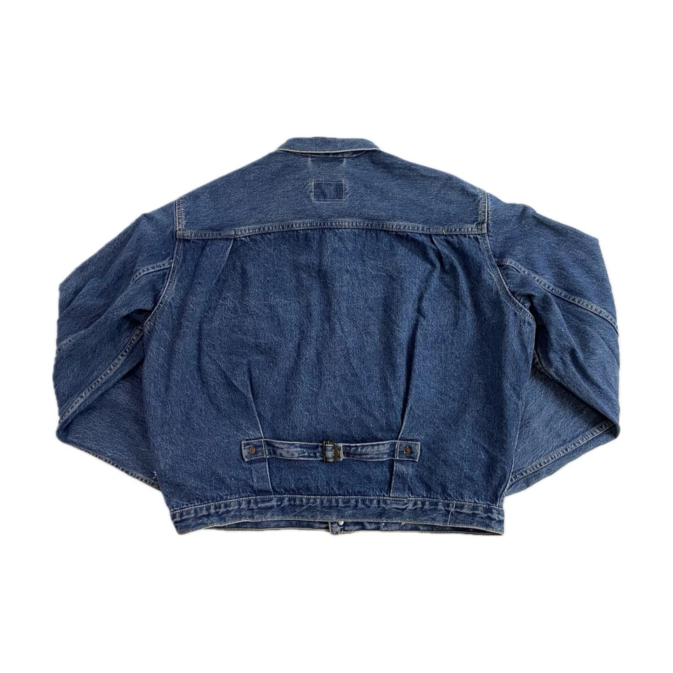 80’s Pre LVC Levi’s 506 Type 1 Vintage Trucker Jacket With Cinch Back | Size L - Image 2 of 4