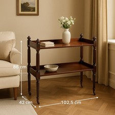 Étagère Antica Mogano Intagli Decorazioni Regno Unito '800 Originale