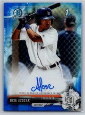 2017 Bowman Chrome Prospect Auto Blue Refractor /150 Jose Azocar #CPA-JAZ Auto