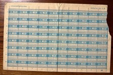 WWII German 1/4 L Milch Ration Revenue Stamps