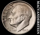 1947 Silver Roosevelt Dime - Choice Gem Brilliant Uncirculated  Lustrous  #J8340
