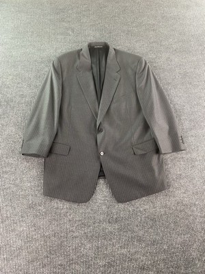 Coppley Suit Jacket 48 R Gray Wool Striped Designer Luxury Premium Sport USA