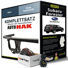 Für SUBARU Forester Typ SG Anhängerkupplung starr +eSatz 7pol uni. 02- NEU