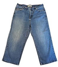 Pants LEVIS 512 Perfectly Slimming Size 12 Blue Jeans Capri Skimmer High Rise