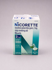 Nicorette White Ice Mint Nicotine Gum 2mg Stop Smoking Aid 100 Pieces