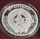 Bugs Bunny 50th Birthday 1 oz Silver Coin - COA - Cool .999 Silver!