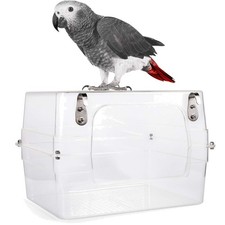 Large Bird Bath Cage Parrot Bath Parakeet Aquatic Play Small Feathered Pets