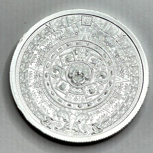 1/4 oz Aztec Calendar .999 Fine Silver Round Bullion Golden State Mint - 08