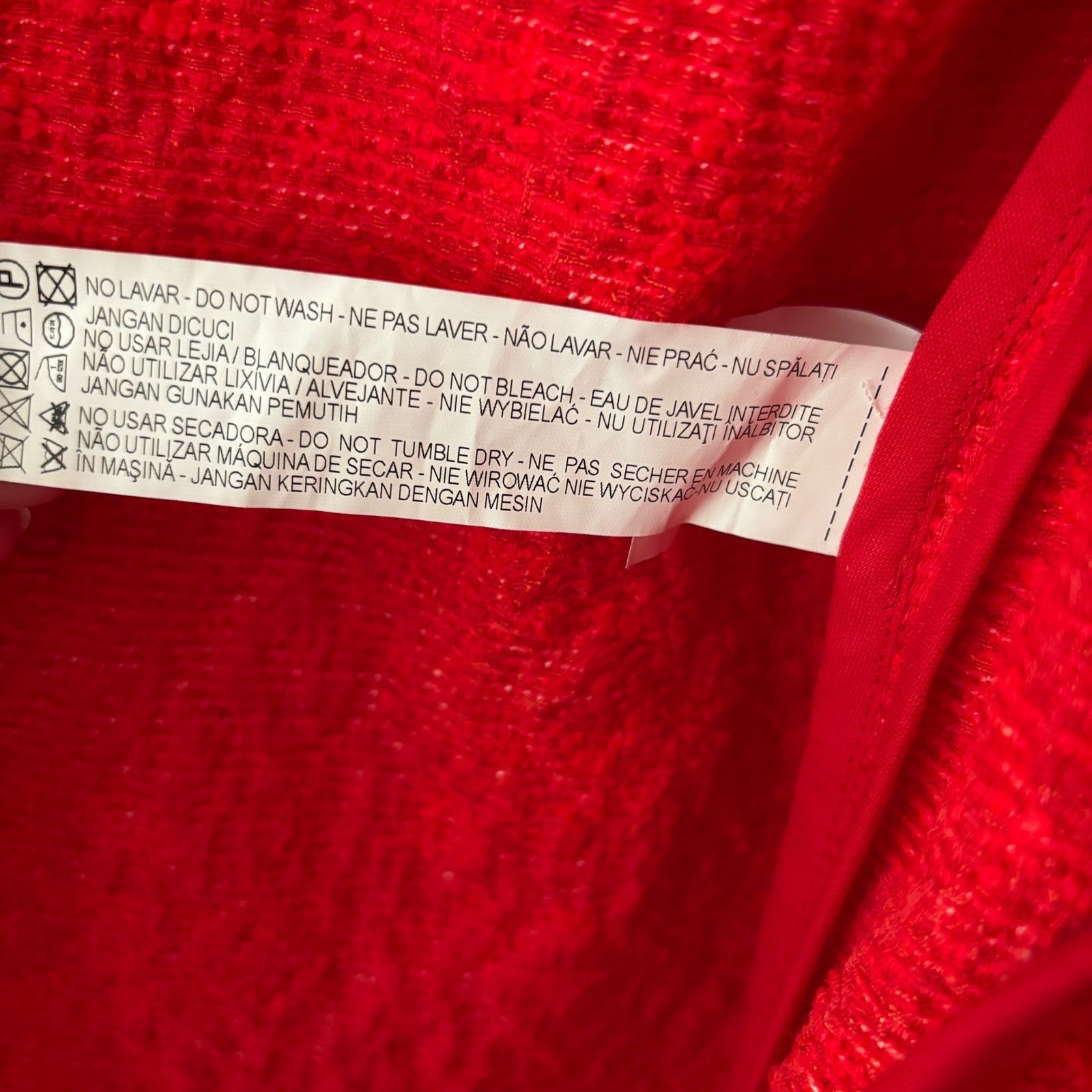 Zara Basic Red Textured Outerwear Department Blaz… - image 5