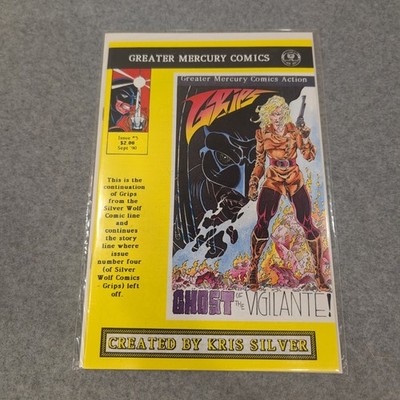 Grips Greater Mercury Comics Issue 5 6 Lot Kris Silver 1990 Silver Wolf Line