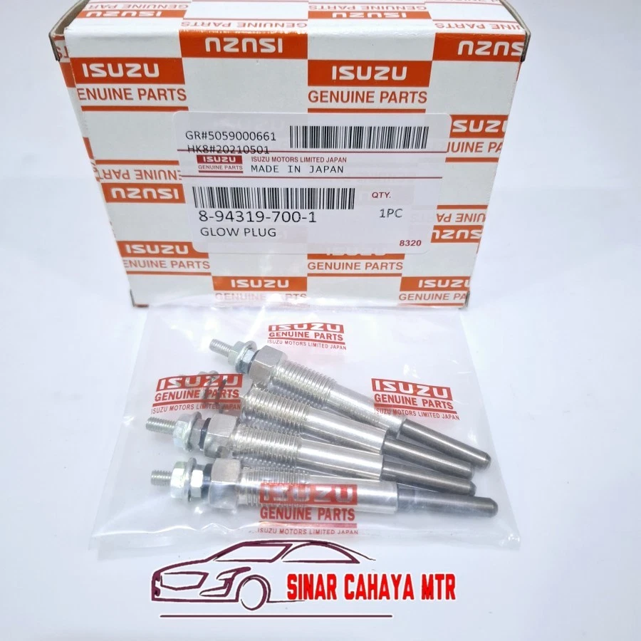 Conjunto de bujía incandescente de motor apto para Isuzu Trooper 1984-1991 8-94319-700-1 OEM/original Foto 4 de 4