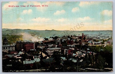 K39/ Fairmont West Virginia Postcard c1910 Birdseye Homes Stores  278