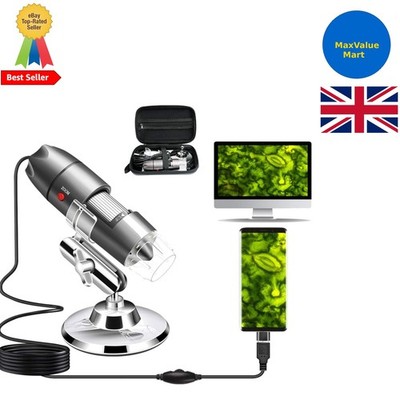 USB Digital Mikroskop Kamera 40X-1000X mit Metallstativ - tragbar & vielseitig
