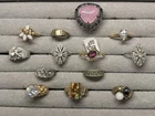 Vintage Costume 14k & 18k HGE 10k gold Filled Avon Garnet Ring Jewelry Lot
