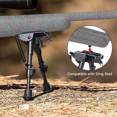 SKWOPTICS Standard 6-9 inch Harris Bipod Fixed Position External Springs with Picatinny Rail Carbon fibre