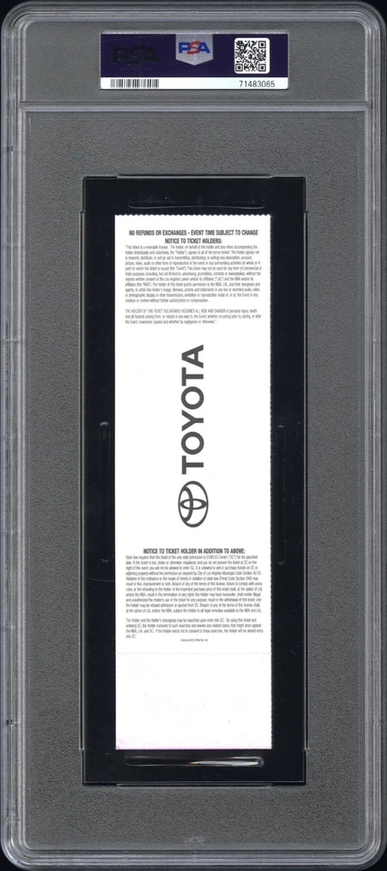 PSA 6 - KOBE BRYANT vs LEBRON JAMES #4 - 2006 NBA CAVALIERS @ LAKERS BOLETO COMPLETO Foto 2 de 3