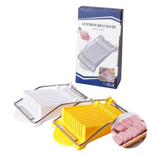 2 PACK Multi-purpose Luncheon Meat Slicer,Stainless Steel Wire Boiled Egg Sli...