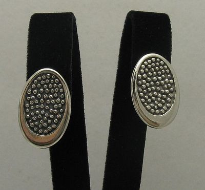 Stylish Sterling Silver Earrings Genuine Solid 925 Ellipse New Handmade Empress