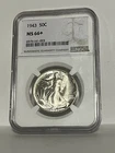 1943 50c NGC MS66+ Walking Liberty Half Dollar