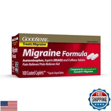 GoodSense Migraine Relief, Acetaminophen, Aspirin (NSAID) and Caffeine 100ct
