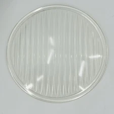 Industrial KOPP Beveled Clear Glass Inner Ribbed 12" Railroad Lens Light NOS