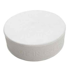 White Ice Hockey Puck - 6oz - Goalie Training Puck