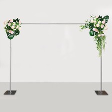 Heavy Duty Pipe Drape Kit Backdrop Support w/ Metal Steel Base-Height Adjustable