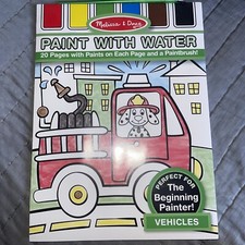 Paint W/Water Pad 8.25"X11" 20pgs-Vehicles -MDPWW-4164