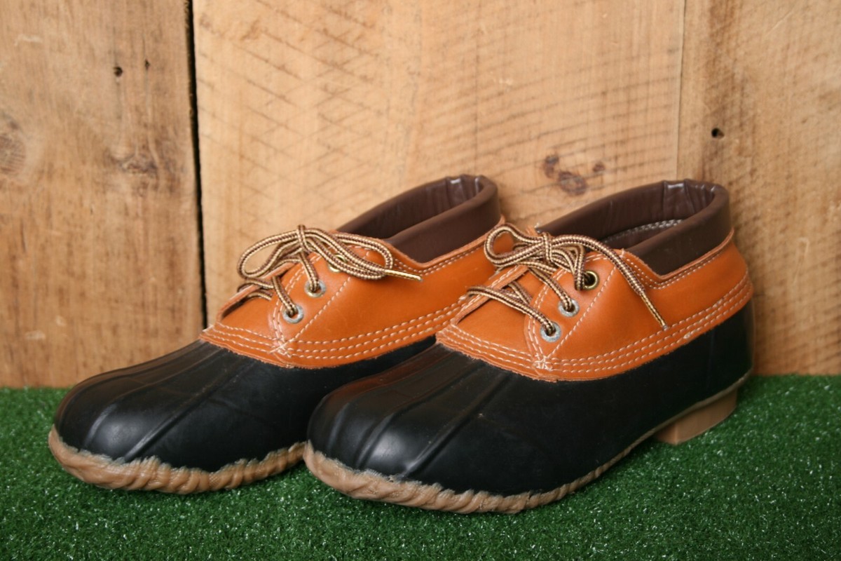 Vintage EDDIE BAUER Brown Leather & Rubber Garden Muck Duck Shoes