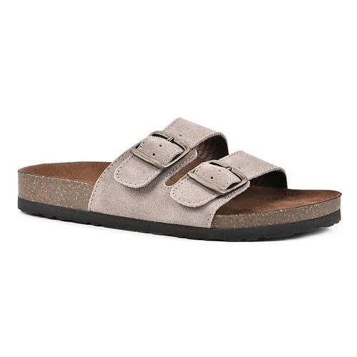 Sandalia con plantilla de cuero con doble hebilla Mountain Sole para mujer