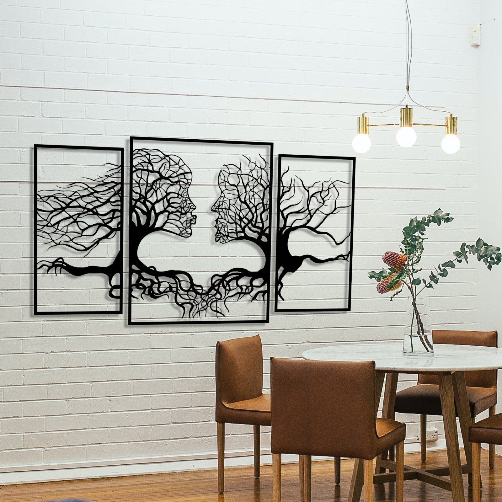 Gold Abstract Metal Tree Art – Modern & Unique Wall Decor