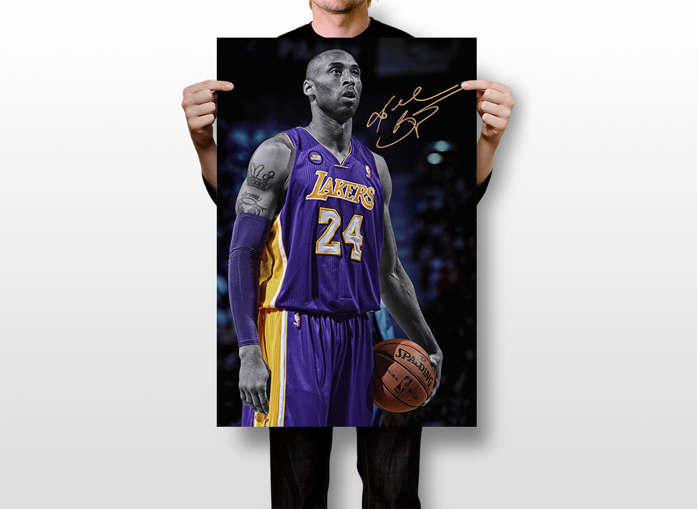 LA Lakers Kobe Bryant 24 Art Wall Indoor Room Outdoor Poster