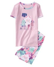 NWT Gymboree Jump into Summer Girls We  re Not Afraid Of Monsters Pjs 18-24 M