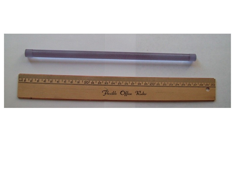 Silicate Nd:glass laser rod, 12 mm dia. x 260 mm length, new, vintage 