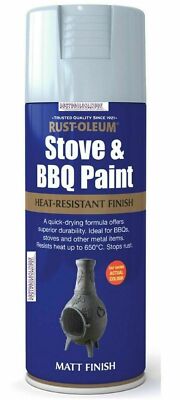Rust-Oleum Herd & Grill Hochtemperatur Hitzefest Silber Matt Sprühfarbe Neu